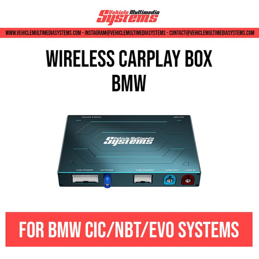 Wireless CarPlay Android Auto MMI integration box for BMW CIC NBT EVO systems