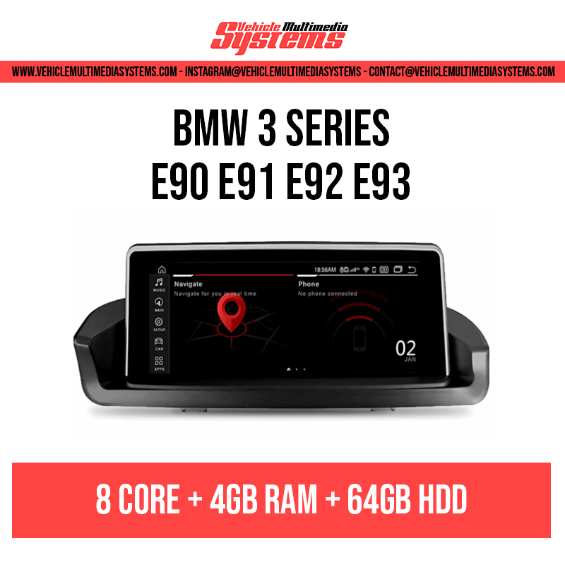 BMW 3 Series | E90 E91 E92 E93 | Android Screen + iDrive Controller (Without OEM Screen)