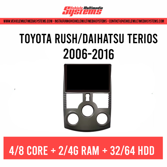 Toyota Rush/Daihatsu Terios | 2006-2016 | Android Screen