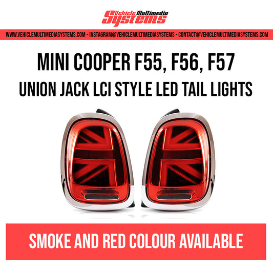 Mini Cooper F55, F56, F57 | UNION JACK LCI STYLE LED TAILLIGHTS Vehicle Multimedia Systems
