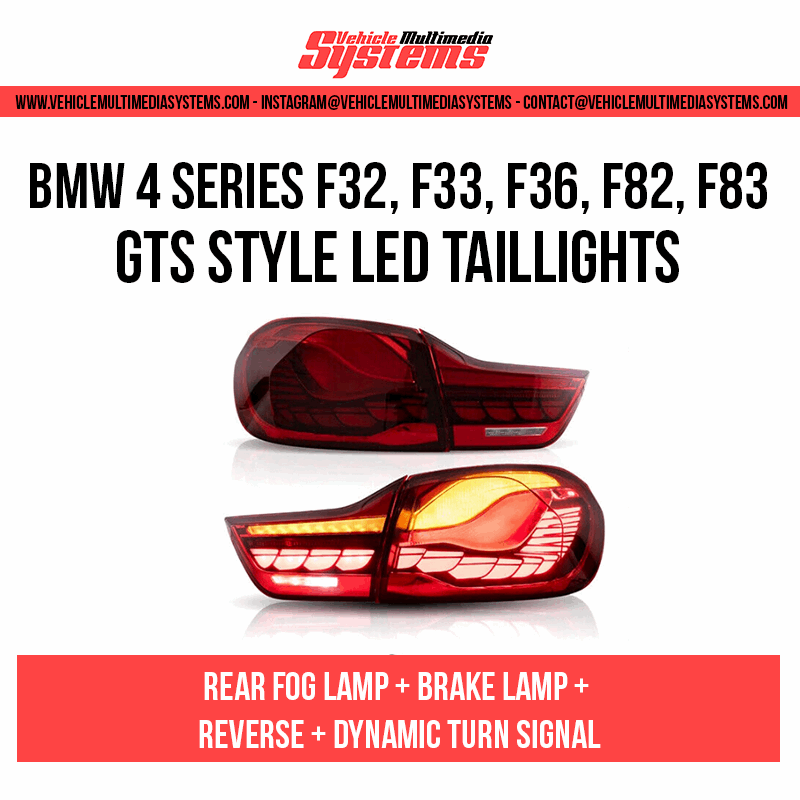 BMW 4 Series F32, F33, F36, F82, F83 | GTS STYLE LED TAILLIGHTS Vehicle Multimedia Systems