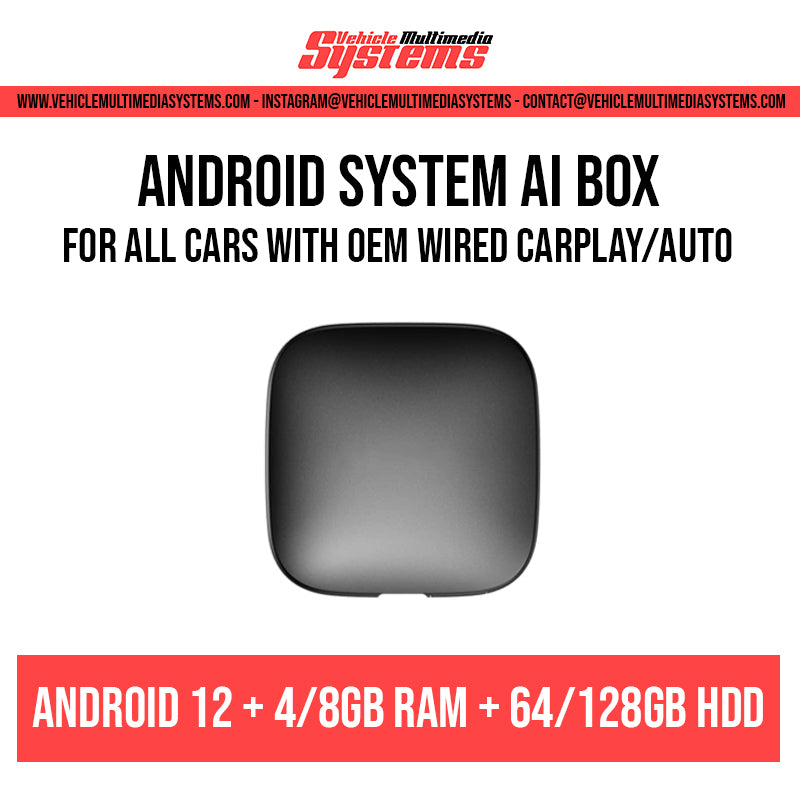 Android System AI Box with wireless CarPlay and Android Auto support – smart in-car entertainment and navigation adapter for vehicles with OEM wired systems